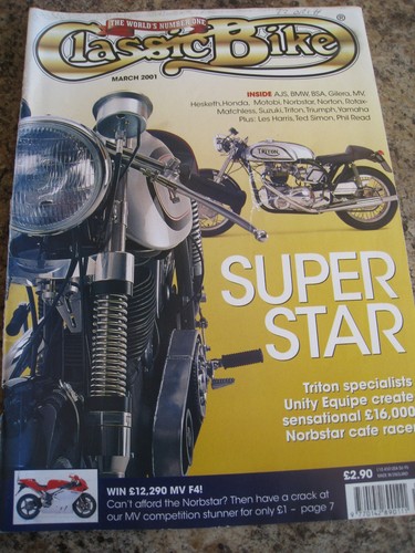 Classic bike mar 2001 ajs - bike,