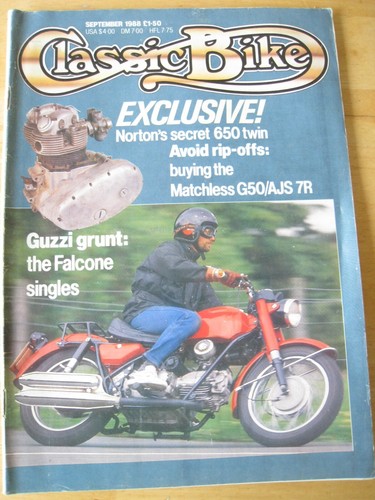 Classic bike magazine sep - magazine, 1988