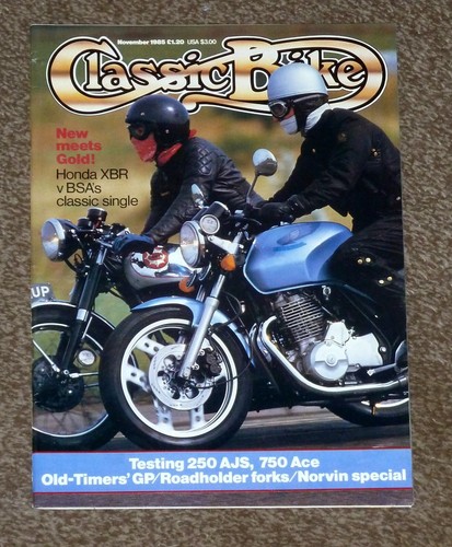 Classic bike magazine nov - magazine, 1985